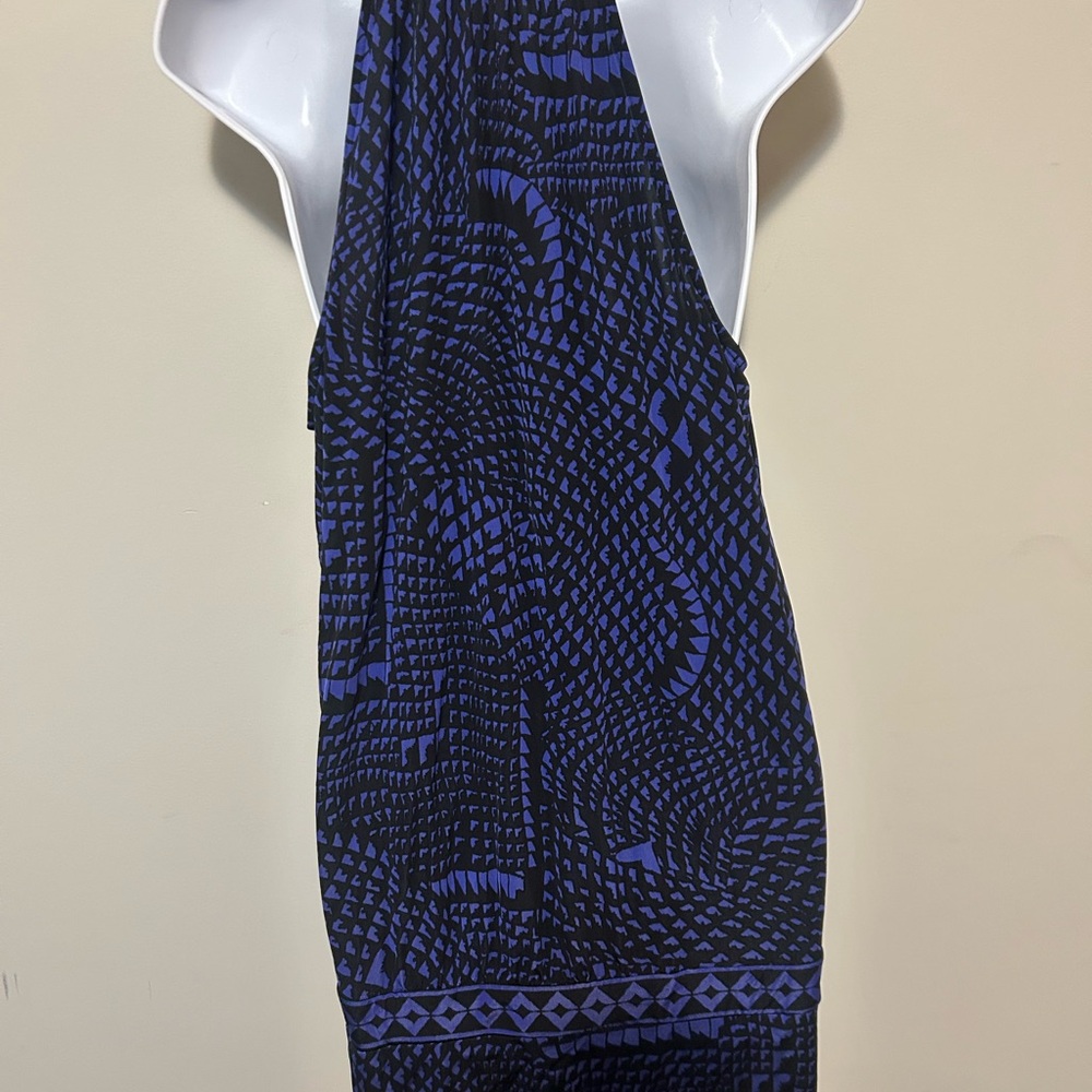 BCBGMaxAzria Black and Blue Halter Dress - Picture 3 of 4